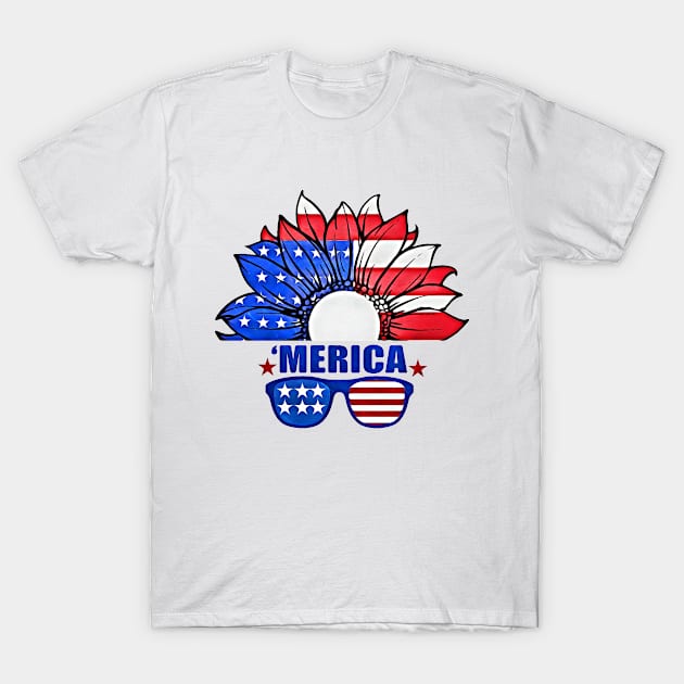 4th of July US Flag Independence Day 'Merica T-Shirt by Zigg Zagg Apparel